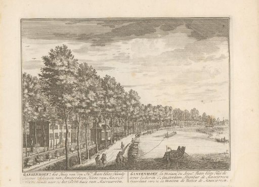 View of the country estate Gansenhoef on the Vecht