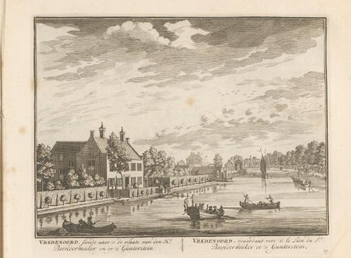 View of the country estate Vreedenoord on the Vecht