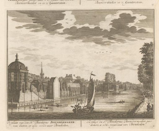 View of the Vecht near the country estate Boom en Bosch in Breukelen