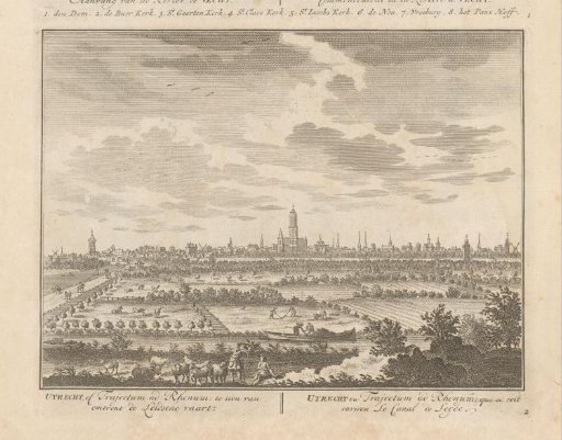 View of Utrecht near the Leidse Rijn