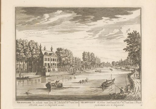 View of the country estate Vegtvliet on the Vecht