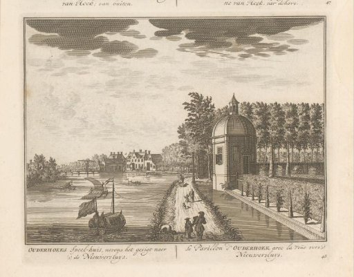 View of the pleasure house of the country estate Ouderhoek on the Vecht
