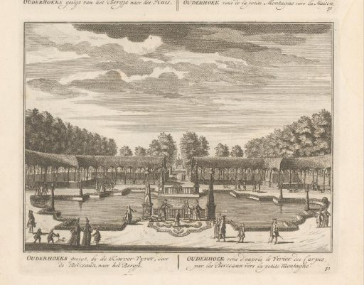View of the carp pond in the garden of the country estate Ouderhoek