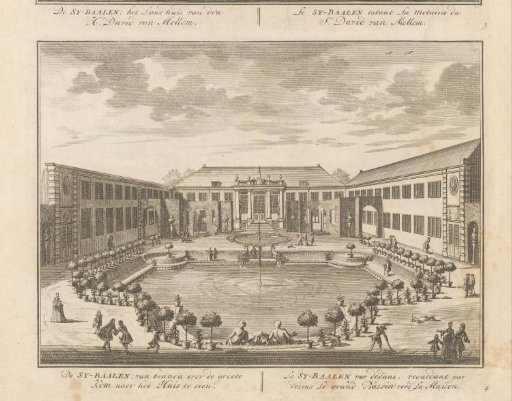 View of the courtyard of the estate Zijdebalen