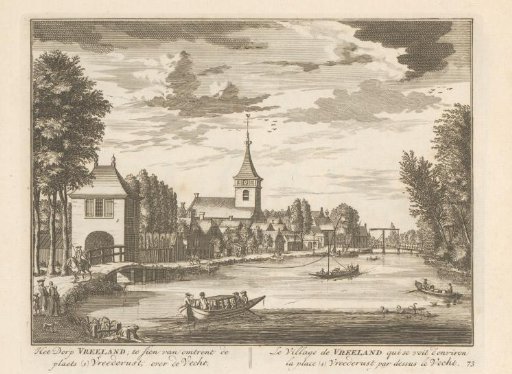 View of the Country Estate Vrederust on the Vecht in Vreeland