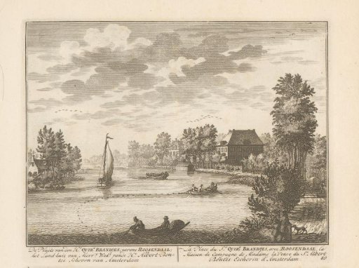 View of the country estate Roosendaal on the Vecht