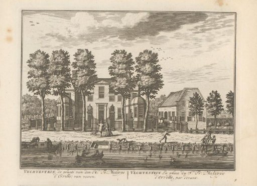 View of the estate Vechtenstein on the Vecht near Maarssen