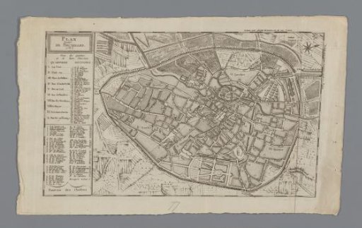Map of Brussels, 1785
