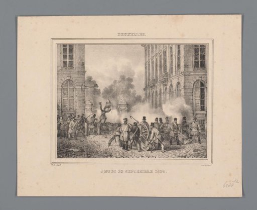 Battles at the park in Brussels, 1830