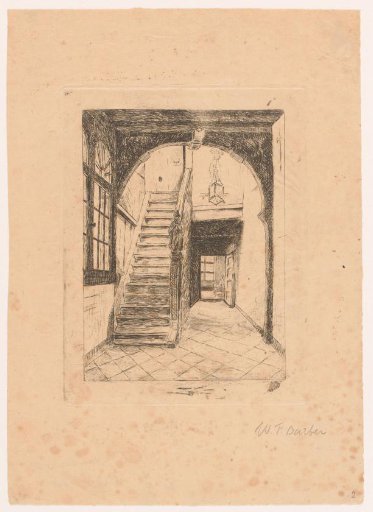 Interior with a staircase