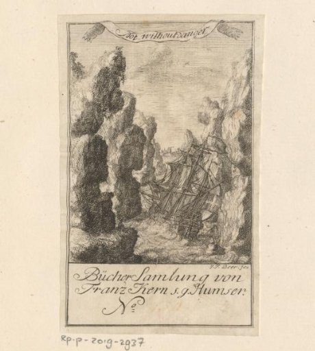 Ex libris of Bücher Samlung von Franz Kern s.g. Humser