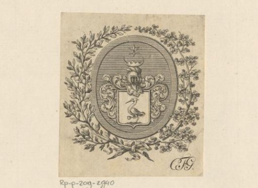 Ex libris of C.F.G., possibly Christian Fürchtegott Gellert