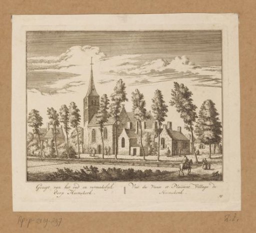 View of the village church of Heemskerk