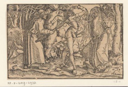 Young man with two Gorgons