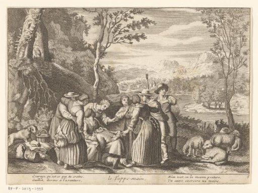 Figures Playing Blind Man's Bluff