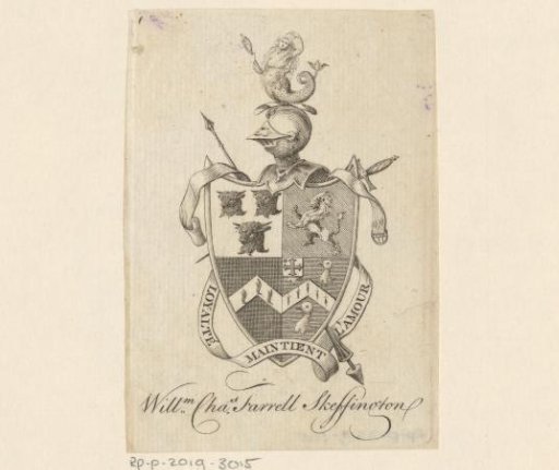 Ex libris of Willm. Chas. Farrell Skeffington