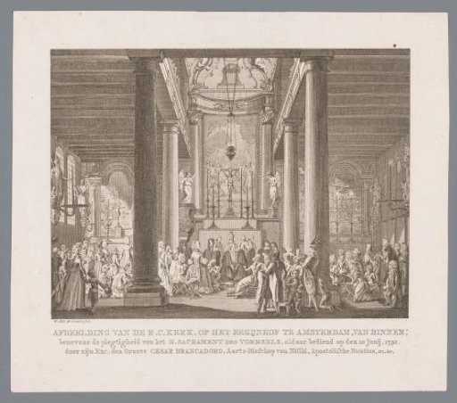 Administration of Confirmation in the church on the Begijnhof in Amsterdam, 1792