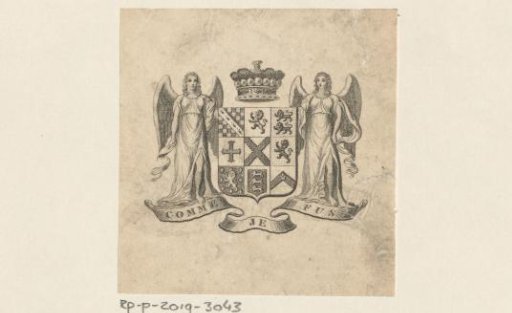 Ex libris of an unknown owner, possibly Ward