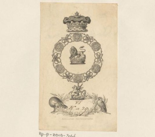 Ex libris of an unknown owner, possibly of the Duke of Sussex