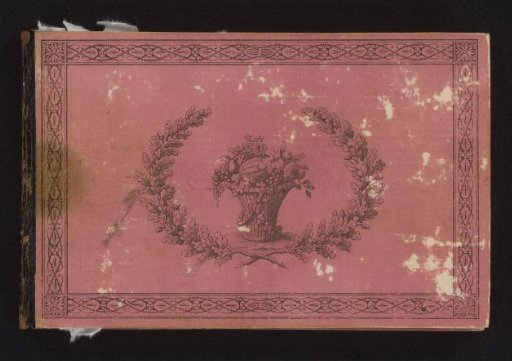 Cover with ornamental frame for 42 prints of landscapes in Germany