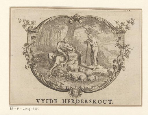 Vignette with the Two Shepherds Mikon and Kantus