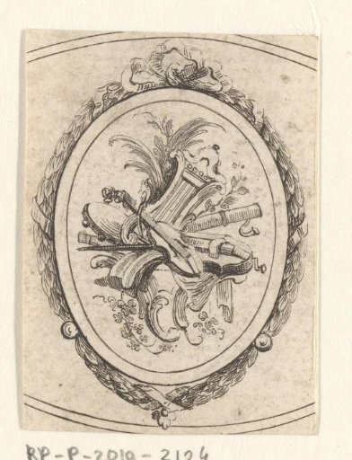 Vignette with a Cartouche of Musical Instruments