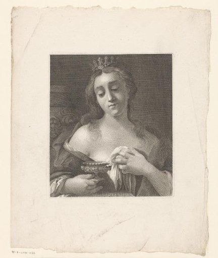 Artemisia with the ashes of her husband Mausolus in a cup
