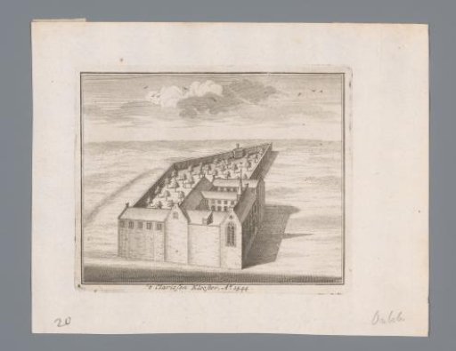 Bird's-eye view of the Clarissenklooster in Amsterdam