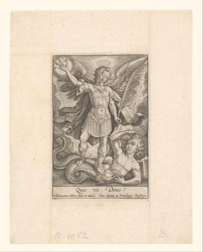 Michael subdues the devil