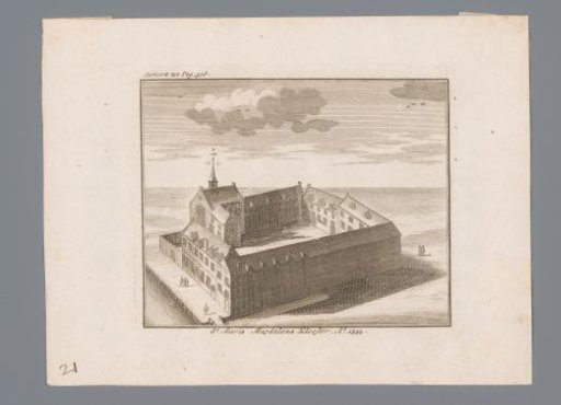 Aerial view of the Sint-Maria Magdalenaklooster in Amsterdam