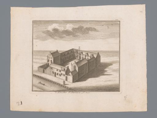 Aerial view of the Sint-Barbaraklooster in Amsterdam
