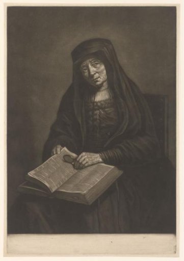 Old Woman with a Bible on Her Lap, Possibly the Mother of Rembrandt