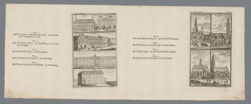 View of the Old Church, the Westerkerk, the Noorderkerk, and the Zuiderkerk in Amsterdam (right plate)