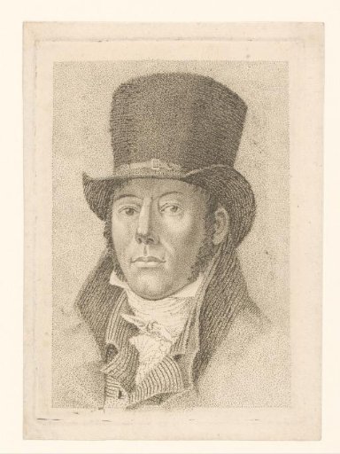 Portrait of Jacob Ernst Marcus with a tall hat