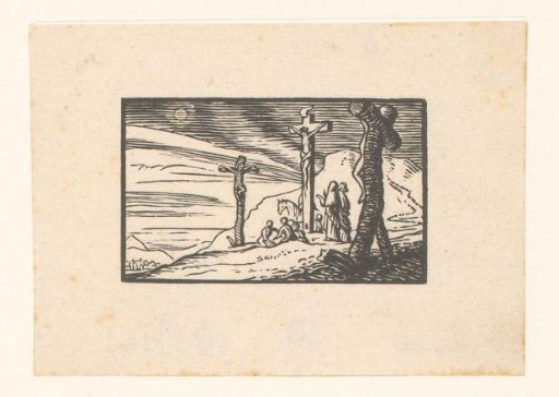 Christ on the Cross between the two thieves