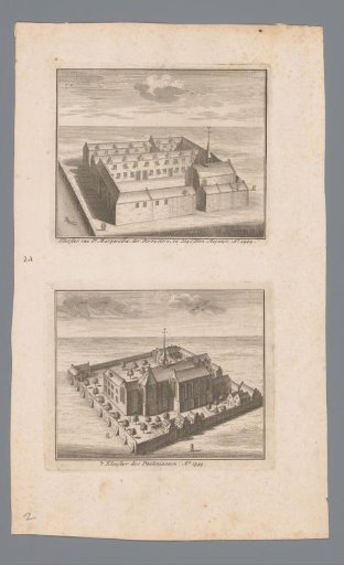 Aerial view of the Sint-Margarethaklooster and the Sint-Paulusbroedersklooster in Amsterdam