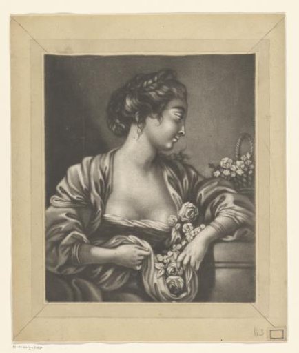 Young woman with flowers