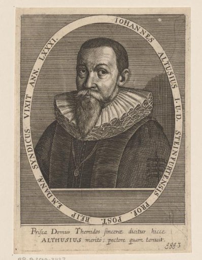 Portrait of Johannes Althusius