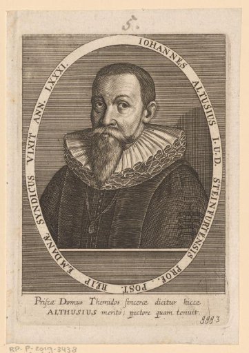 Portrait of Johannes Althusius