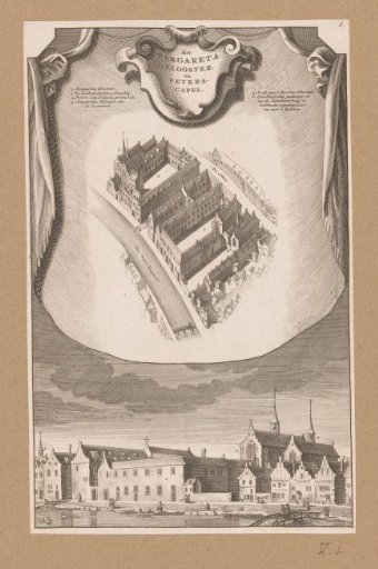 Views of the Sint-Margarethaklooster and the Sint-Pieterskapel in Amsterdam