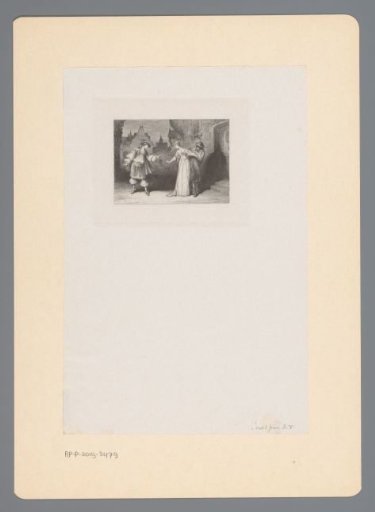 Arnolphe separates the lovers Horace and Agnès