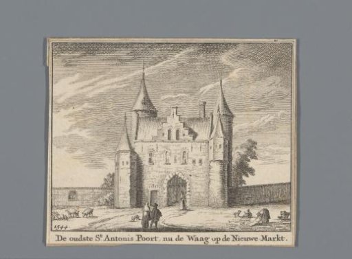 View of the Sint Antoniespoort in Amsterdam