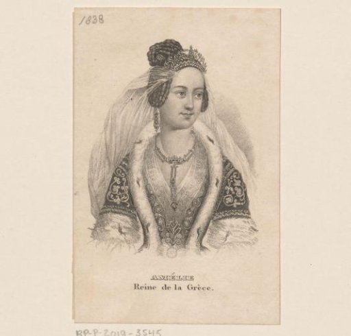 Portrait of Amalia of Oldenburg, Queen of Greece