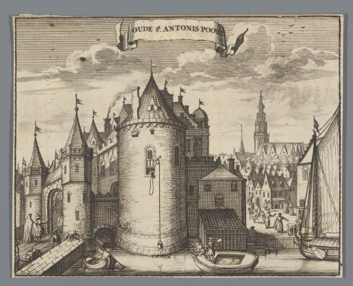 View of the Sint Antoniespoort in Amsterdam