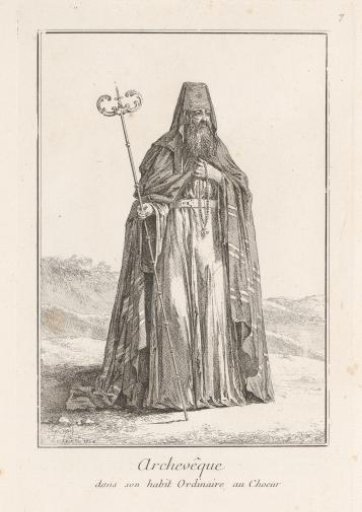 Russian Orthodox archbishop in daily dress