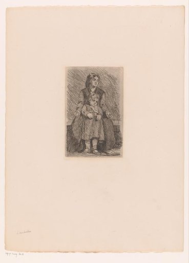 Blind woman with child