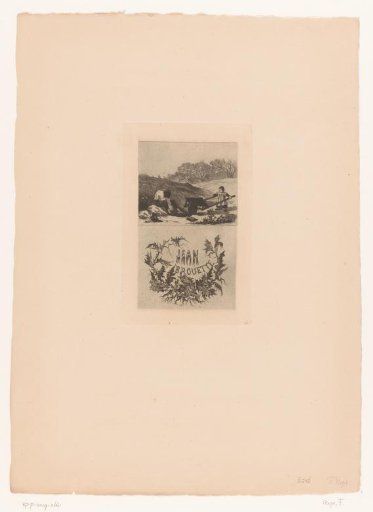 Man and child with a wheelbarrow