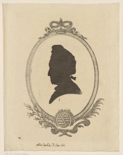 Silhouette portrait of Anna Sophia, Princess of Schwarzburg-Rudolstadt