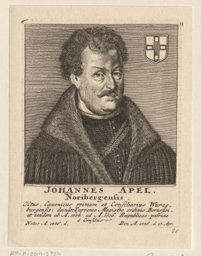 Portrait of Johann Apel