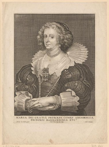 Portrait of Maria de Barbançon, Princess of Arenberg